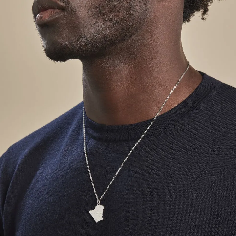 Pendentif Thea Argent Blanc