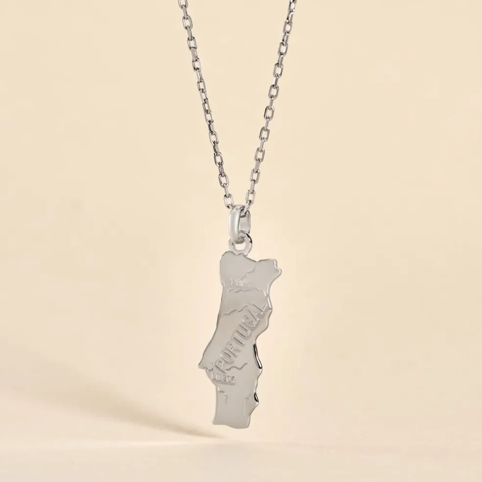 Pendentif Thea Argent Blanc