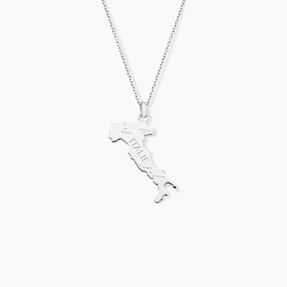 Pendentif Thea Argent Blanc
