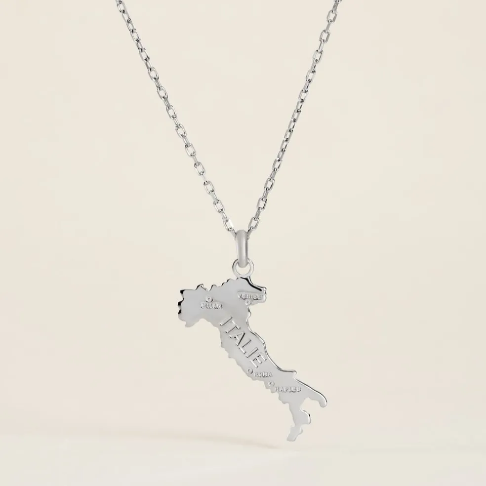 Pendentif Thea Argent Blanc