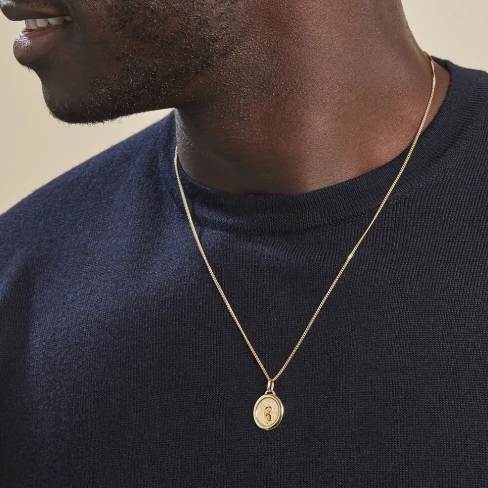 Pendentif Vierge Ovale Or Jaune