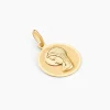 Pendentif Vierge Rond Or Jaune