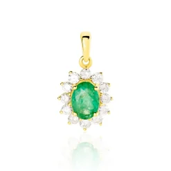 Pendentif Vladimir Or Jaune Rubis Diamants