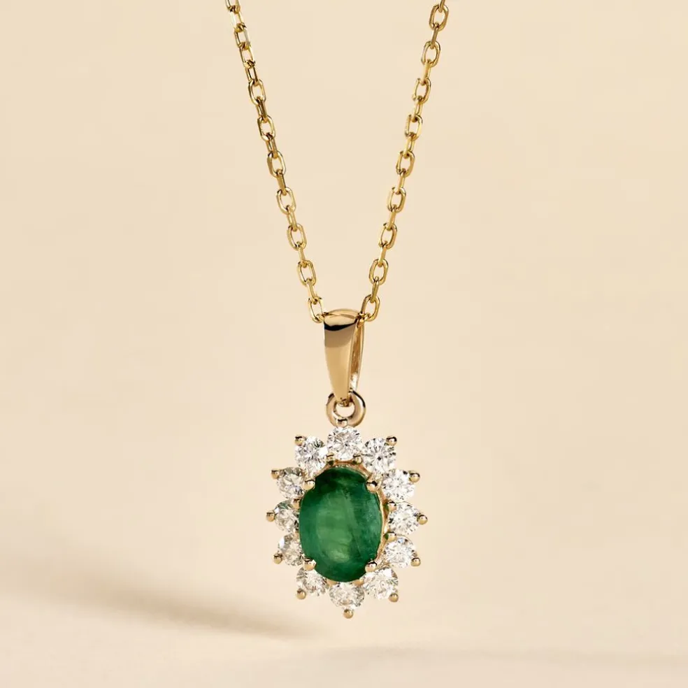 Pendentif Vladimir Or Jaune Rubis Diamants