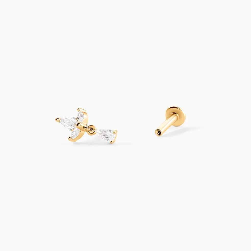 Piercing Afanasy Or Jaune Oxyde De Zirconium