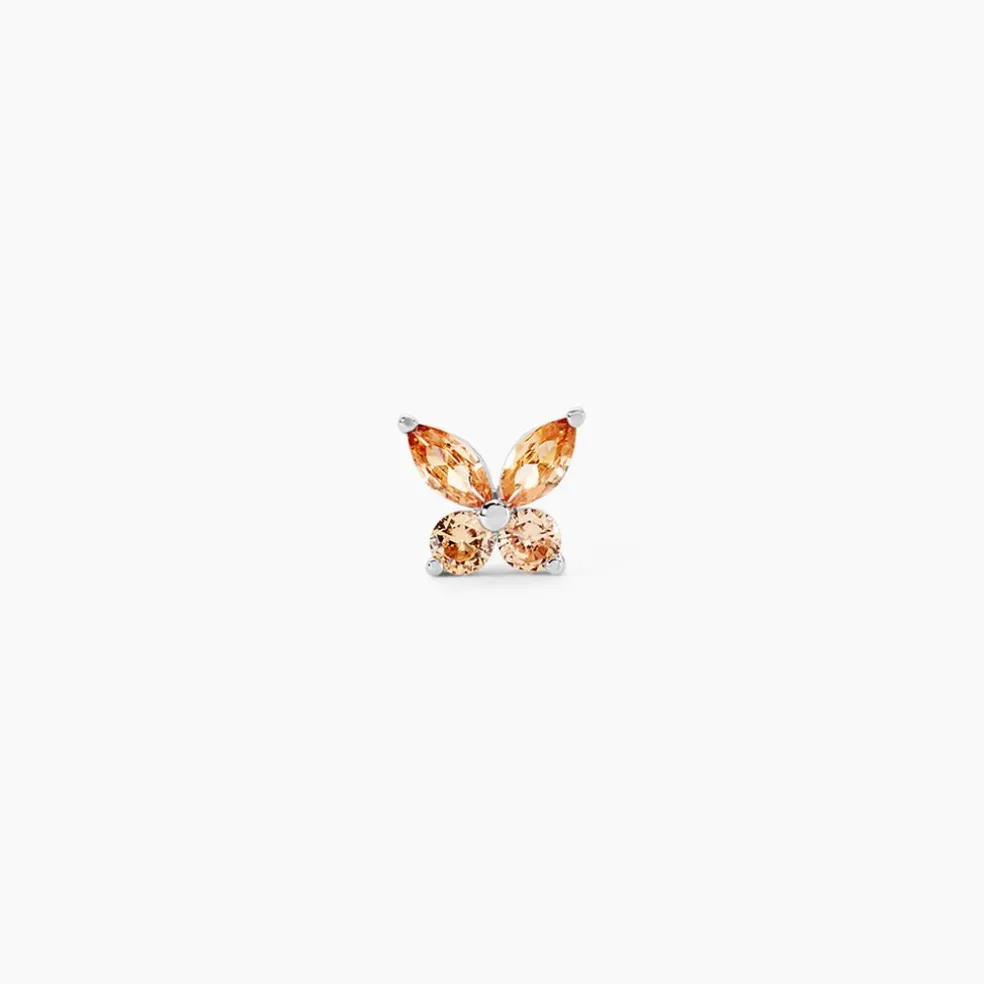 Piercing Clairette Argent Blanc Oxyde De Zirconium