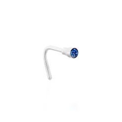 Piercing De Nez Fethi Serti Clos Or Blanc Oxyde De Zirconium