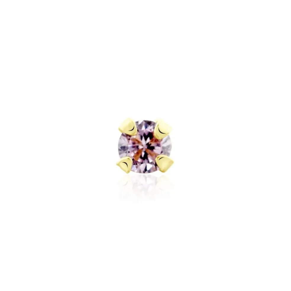 Piercing De Nez Or Jaune Oxyde De Zirconium