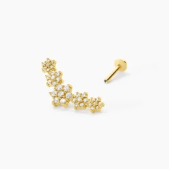 Piercing D'hélix Amadora Acier Jaune Cristal
