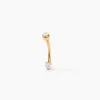 Piercing D'oreille Et/ou D'arcade Elihu Or Jaune Oxyde De Zirconium