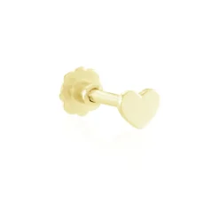 Piercing D'oreille Or Jaune Albie C艙ur