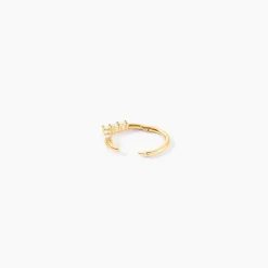 Piercing D'oreille Or Jaune Ailanta Oxydes De Zirconium
