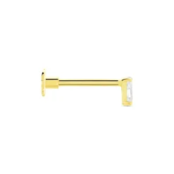 Piercing D'oreille Or Jaune Albiza Oxyde De Zirconium