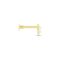 Piercing D'oreille Or Jaune Mirabia Oxydes De Zirconium