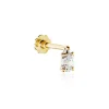 Piercing D'oreille Or Jaune Artemia Oxyde De Zirconium