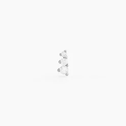 Piercing D'oreille Unitaire Delphie Argent Blanc Oxyde De Zirconium
