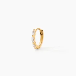 Piercing D'oreille Unitaire Rajya Or Jaune Oxyde De Zirconium