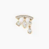 Piercing D'oreille Unitaire  Tyrese Or Jaune Oxyde De Zirconium