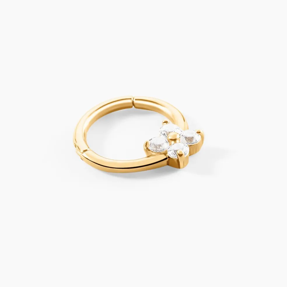 Piercing Fu Or Jaune Oxyde De Zirconium