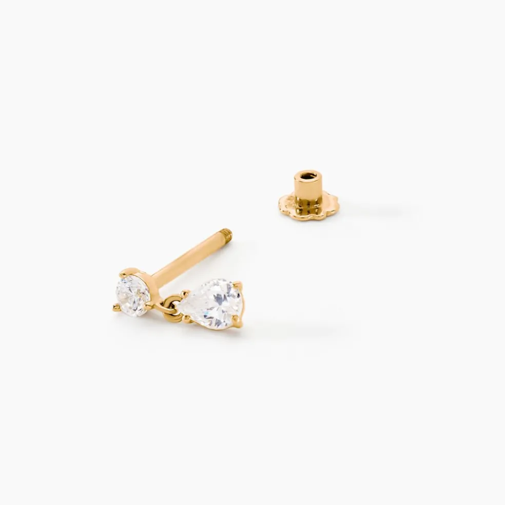 Piercing Guto Or Jaune Oxyde De Zirconium