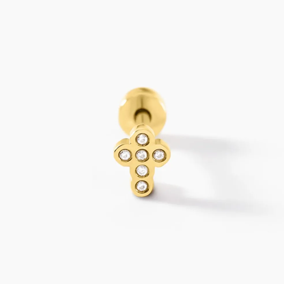 Piercing Maanta Acier Jaune Oxyde De Zirconium