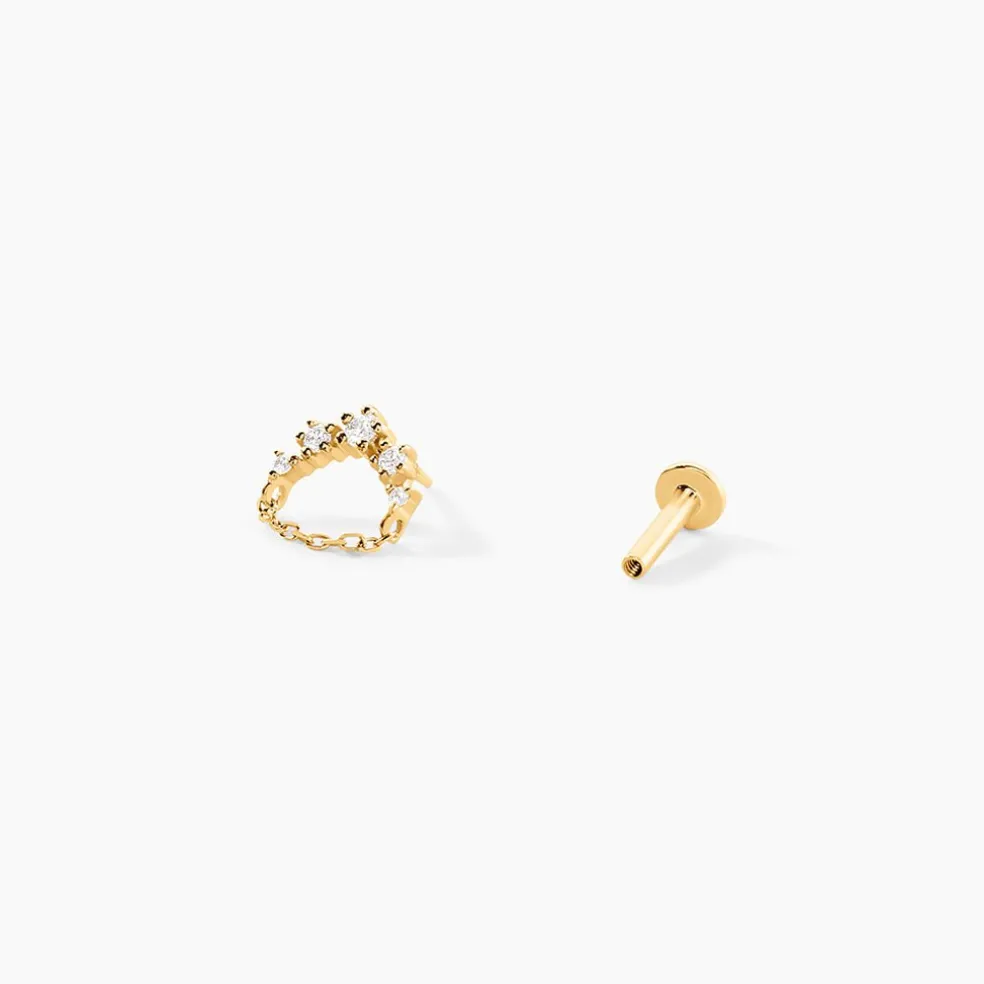 Piercing Mairwen Or Jaune Oxyde De Zirconium