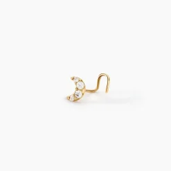 Piercing Mounna Or Jaune Oxyde De Zirconium