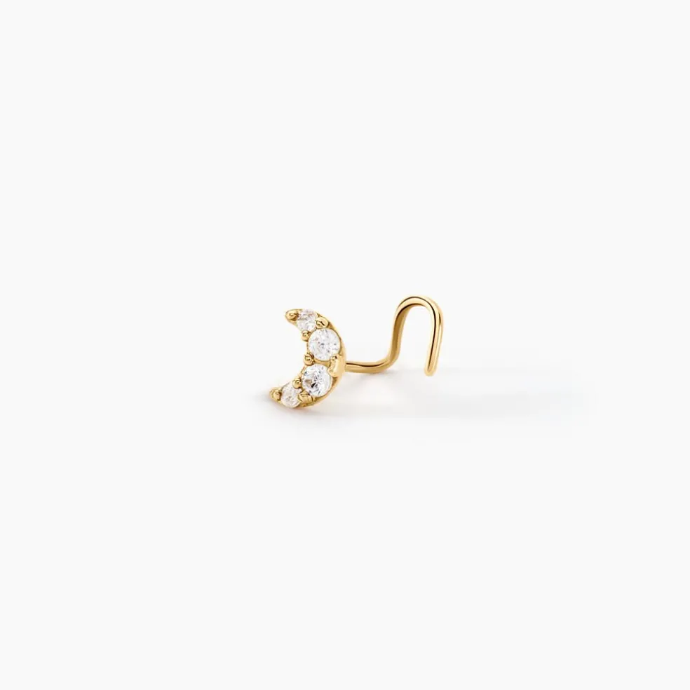 Piercing Mounna Or Jaune Oxyde De Zirconium