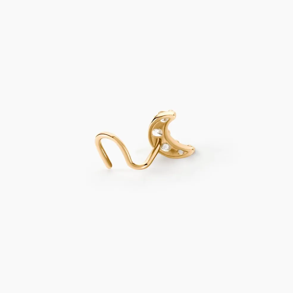 Piercing Mounna Or Jaune Oxyde De Zirconium