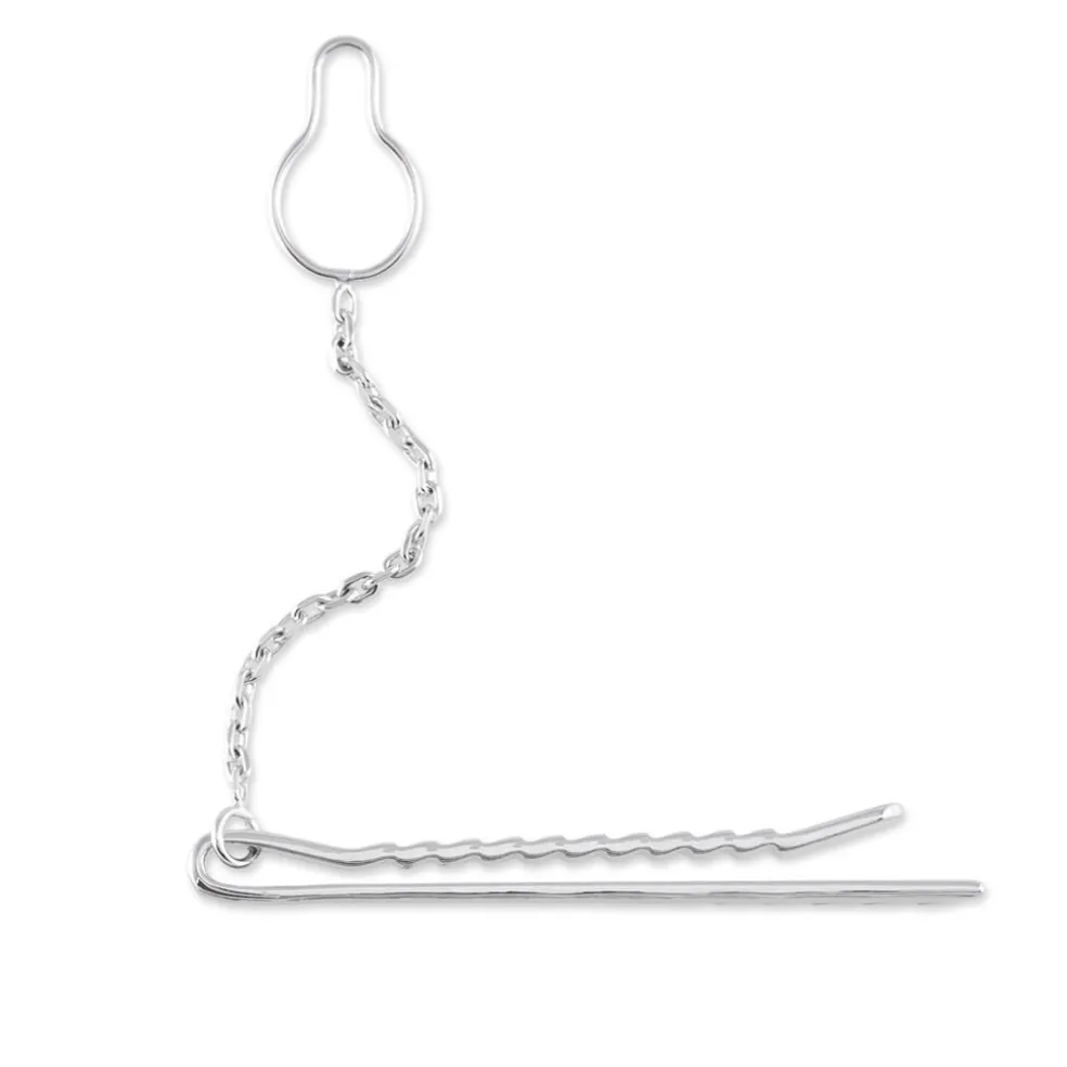 Pince Cravate Devi Argent Blanc