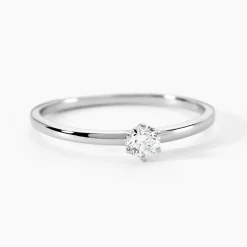 Solitaire Natalia Pl Platine Blanc Diamant