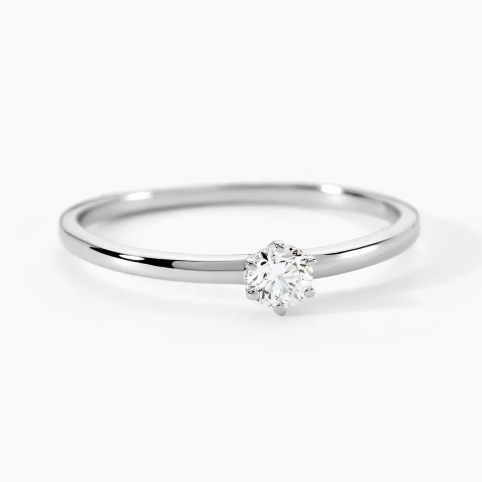 Solitaire Natalia Pl Platine Blanc Diamant