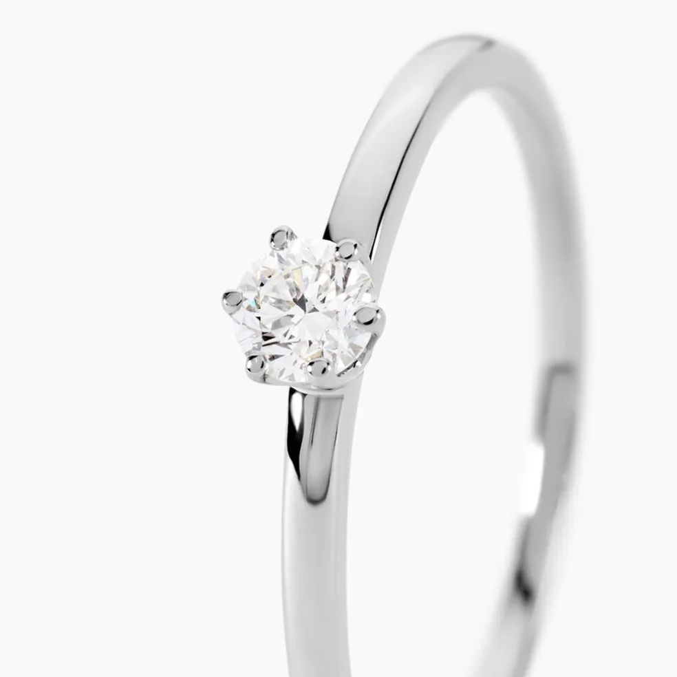 Solitaire Natalia Pl Platine Blanc Diamant