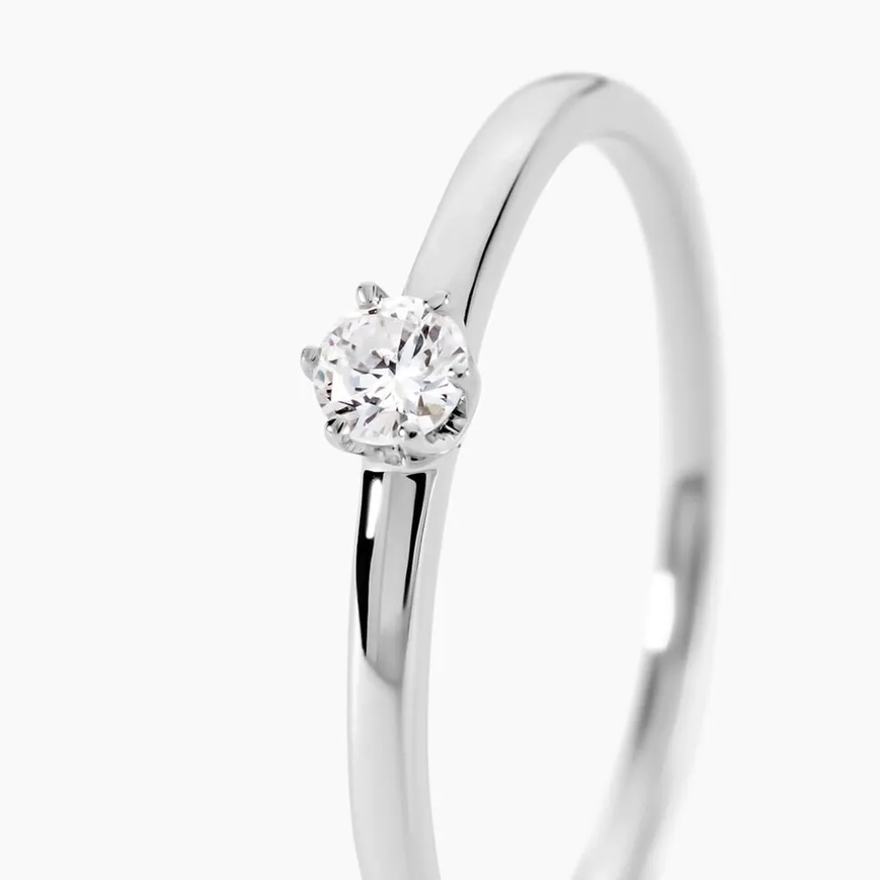 Solitaire Natalia Platine Blanc Diamant