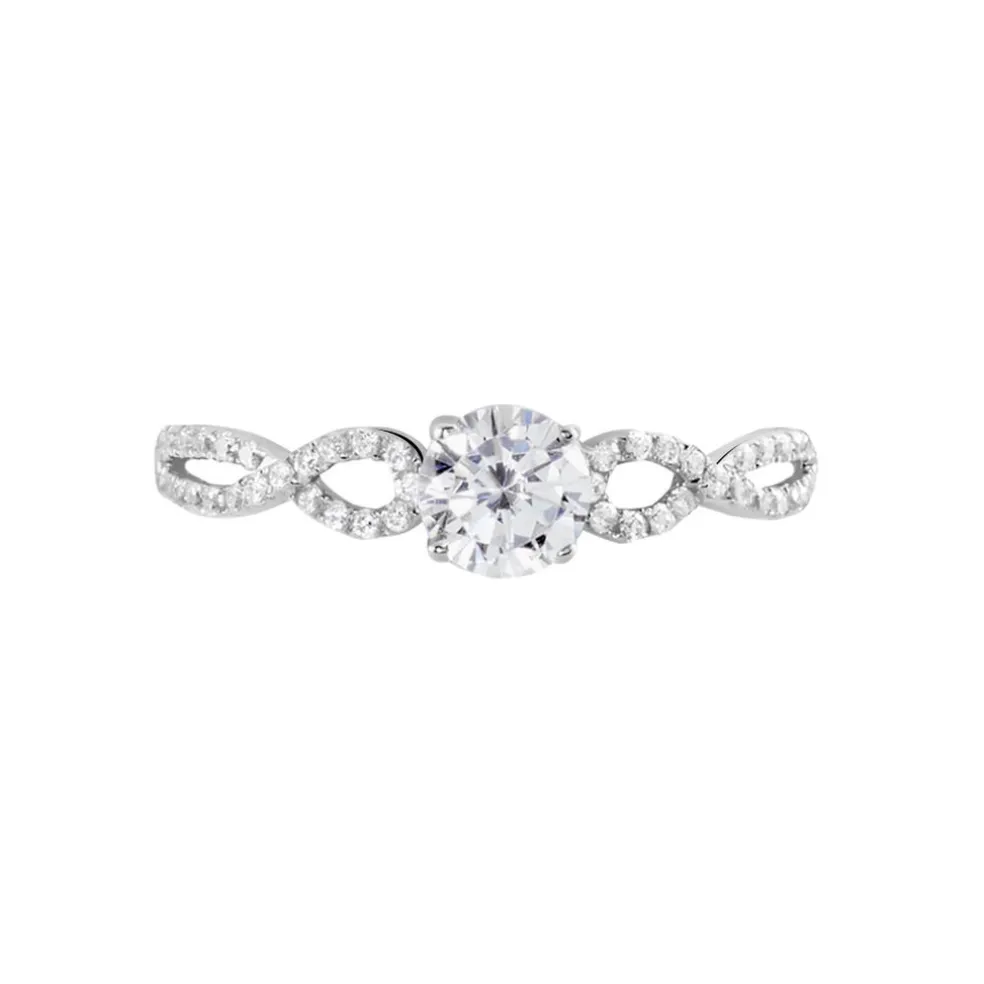 Solitaire Or Blanc Sevastiane Oxyde De Zirconium