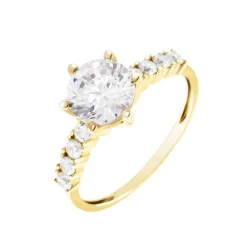 Solitaire Or Jaune Rachile Oxyde