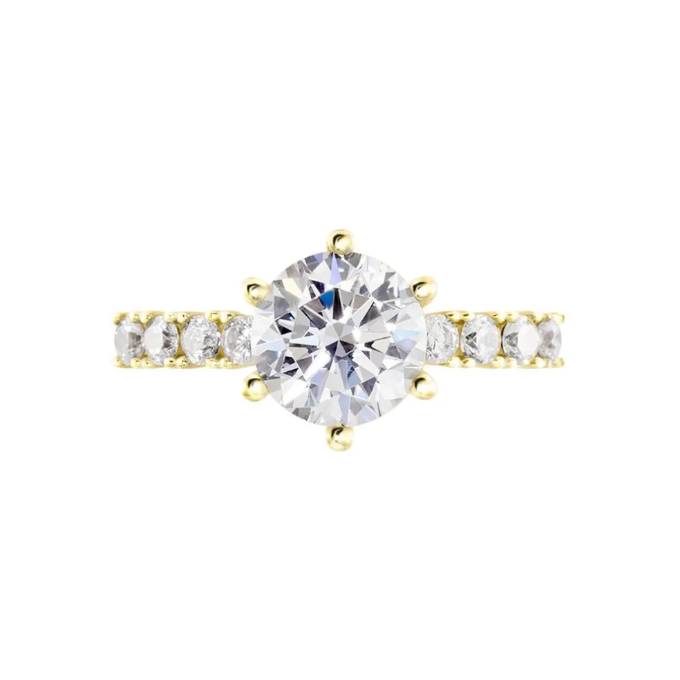 Solitaire Or Jaune Rachile Oxyde